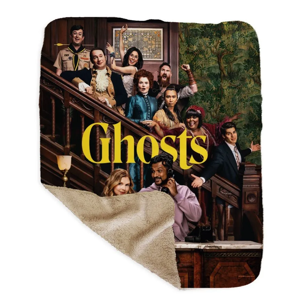 Ghosts Stairs Sherpa Blanket