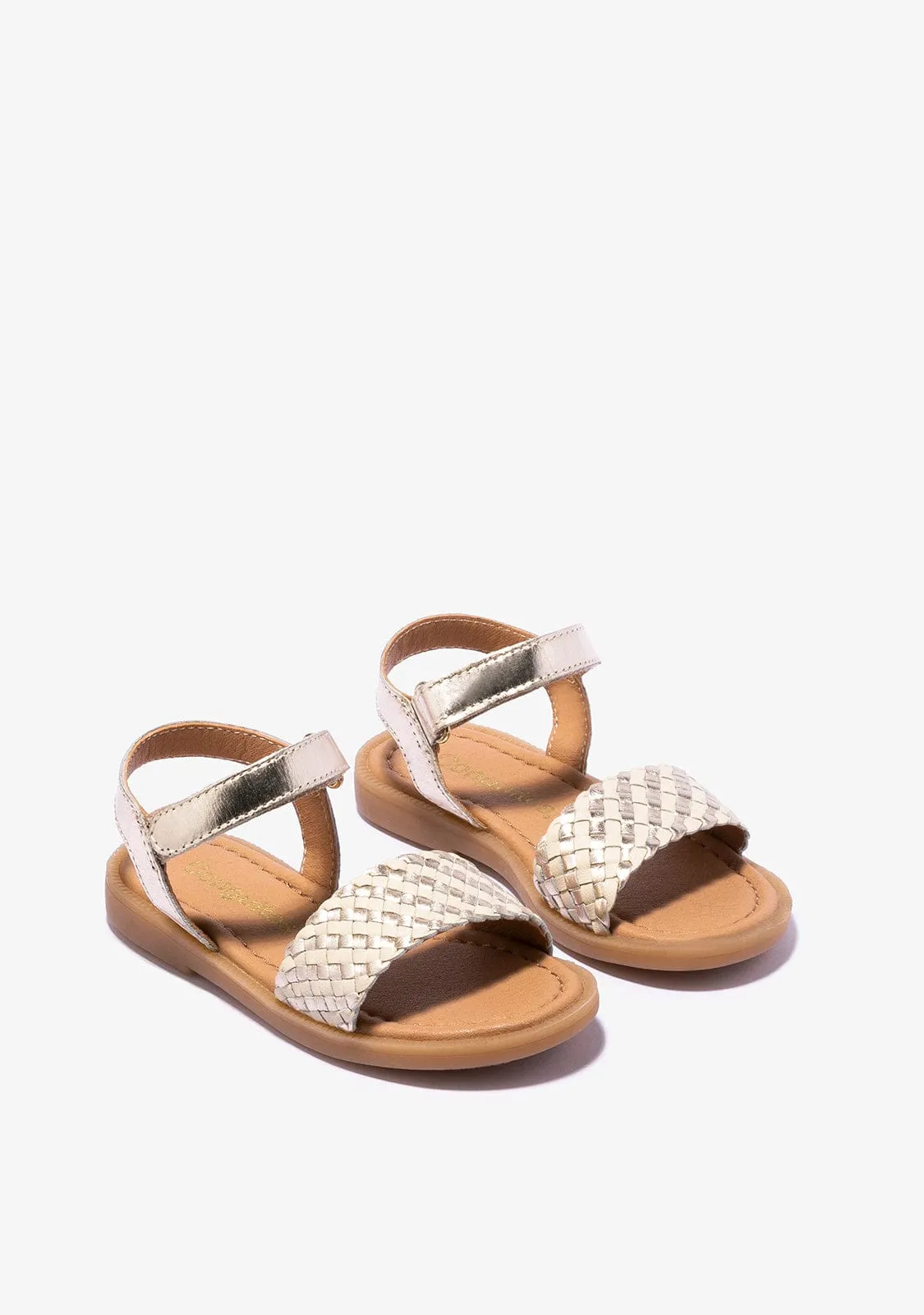 Girl's Gold Beige Sandals Napa