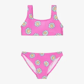 Girls Pink Floral Bikini