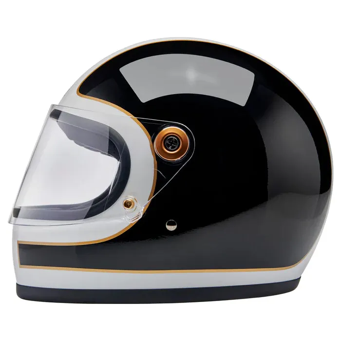 GRINGO S ECE R22.06 HELMET - GLOSS WHITE/GLOSS BLACK TRACKER