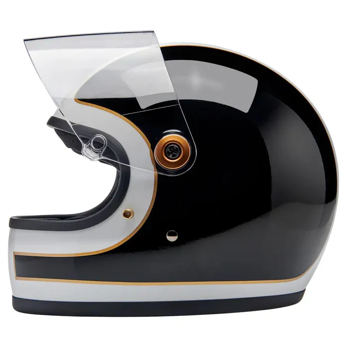 GRINGO S ECE R22.06 HELMET - GLOSS WHITE/GLOSS BLACK TRACKER