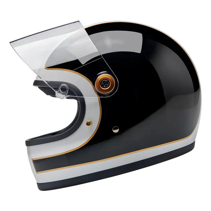 GRINGO S ECE R22.06 HELMET - GLOSS WHITE/GLOSS BLACK TRACKER