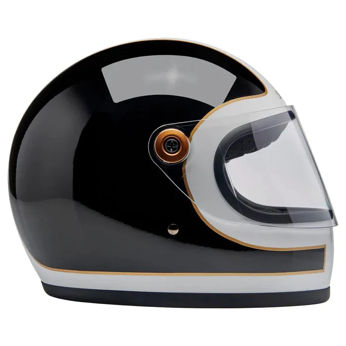 GRINGO S ECE R22.06 HELMET - GLOSS WHITE/GLOSS BLACK TRACKER