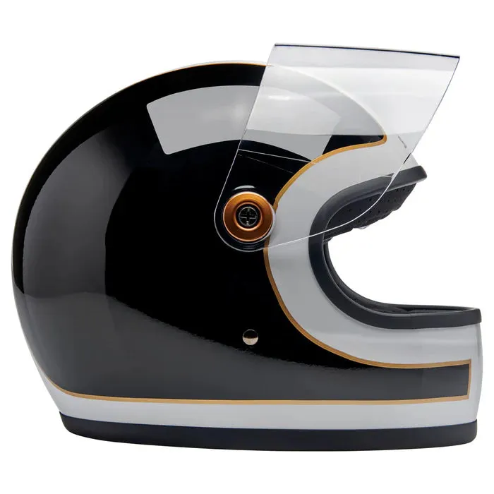 GRINGO S ECE R22.06 HELMET - GLOSS WHITE/GLOSS BLACK TRACKER