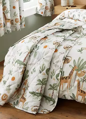 Happy Linen Co. Jungle Safari Quilted Reversible Blanket | Kaleidoscope