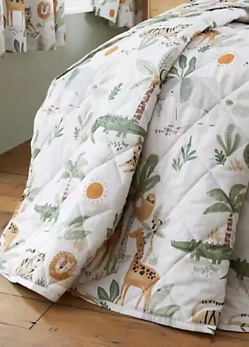 Happy Linen Co. Jungle Safari Quilted Reversible Blanket | Kaleidoscope