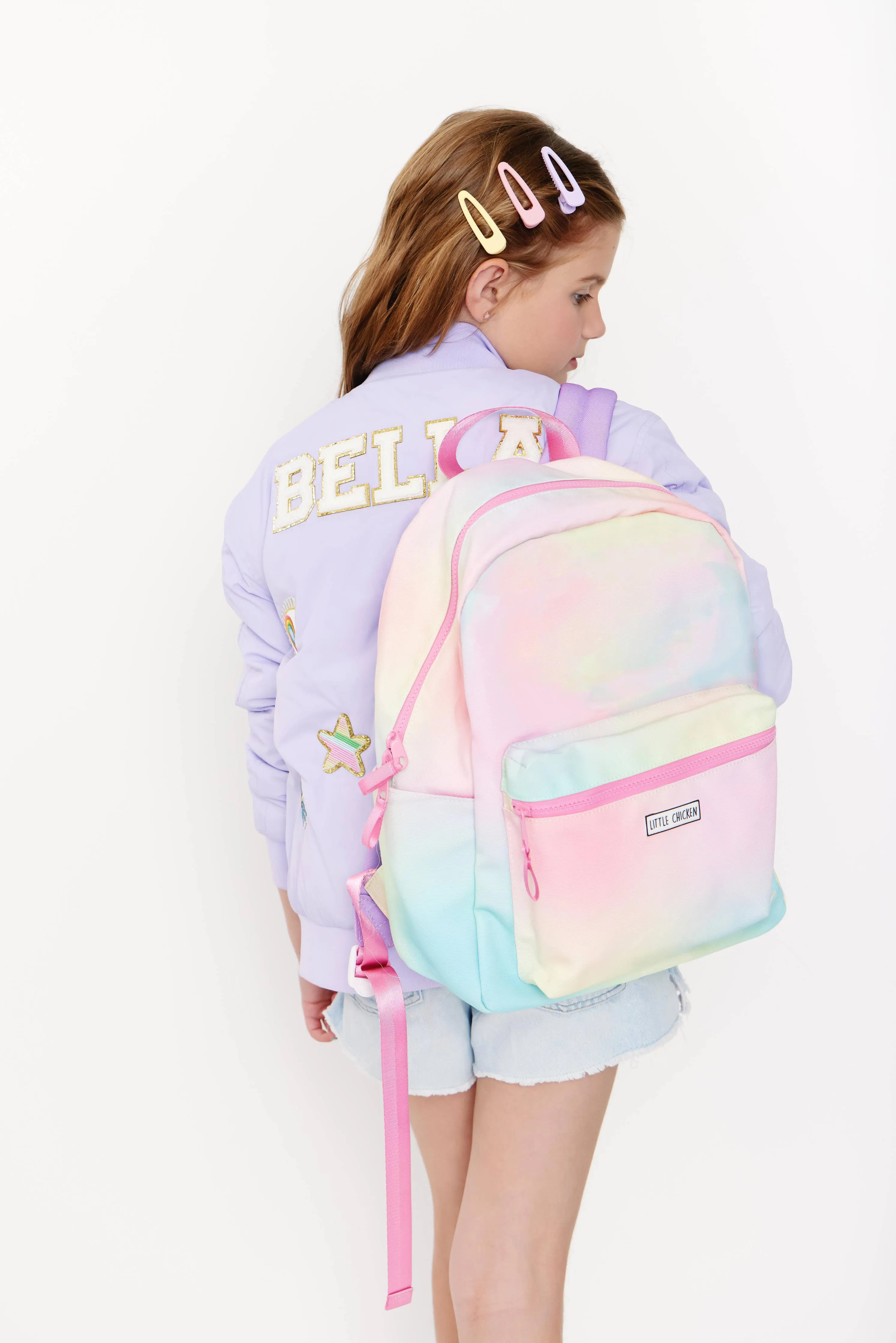 Hazy Rainbow Kids Backpack, Little Chicken