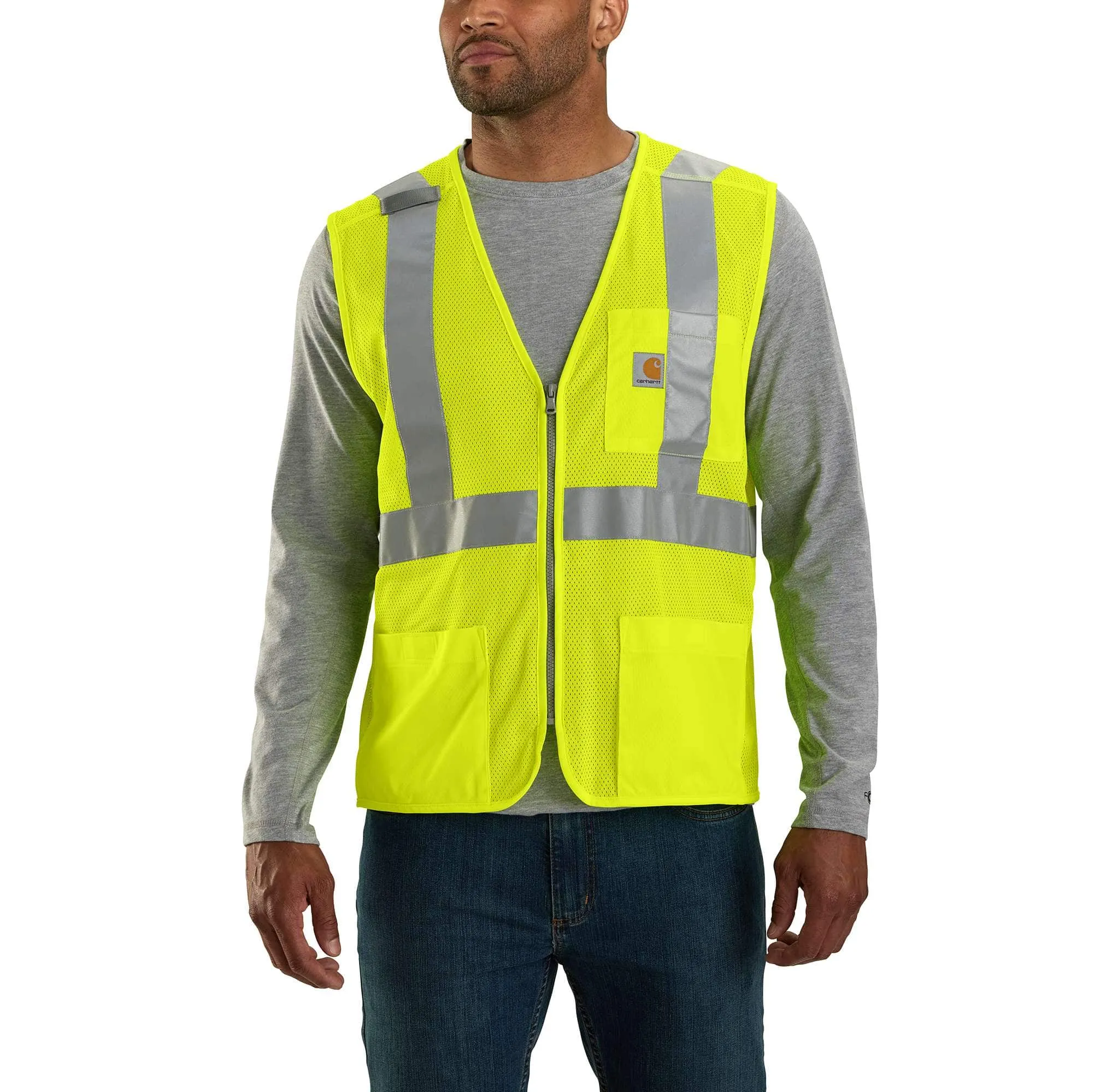 High-Visibility Mesh Multi-Pocket Class 2 Vest