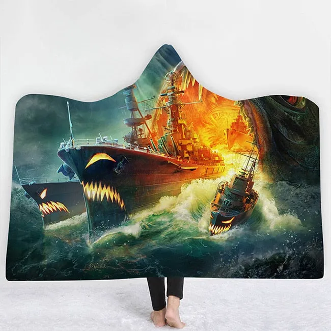 Horror cruise Hooded Blanket