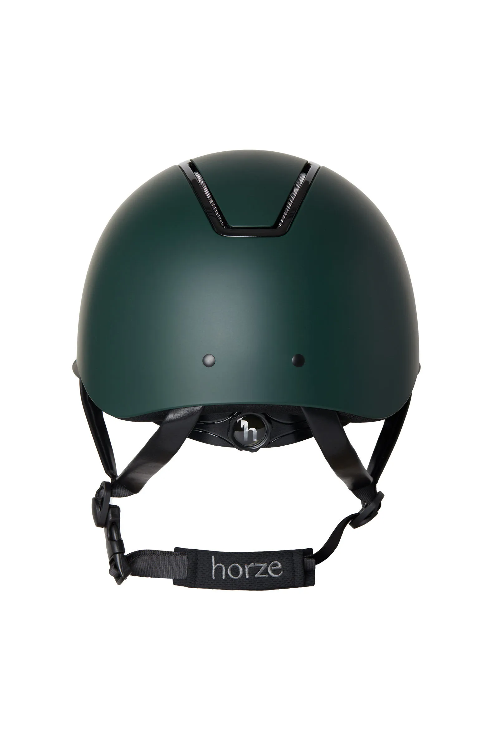 Horze Noir Riding Helmet with Shiny Frame & Sun Visor