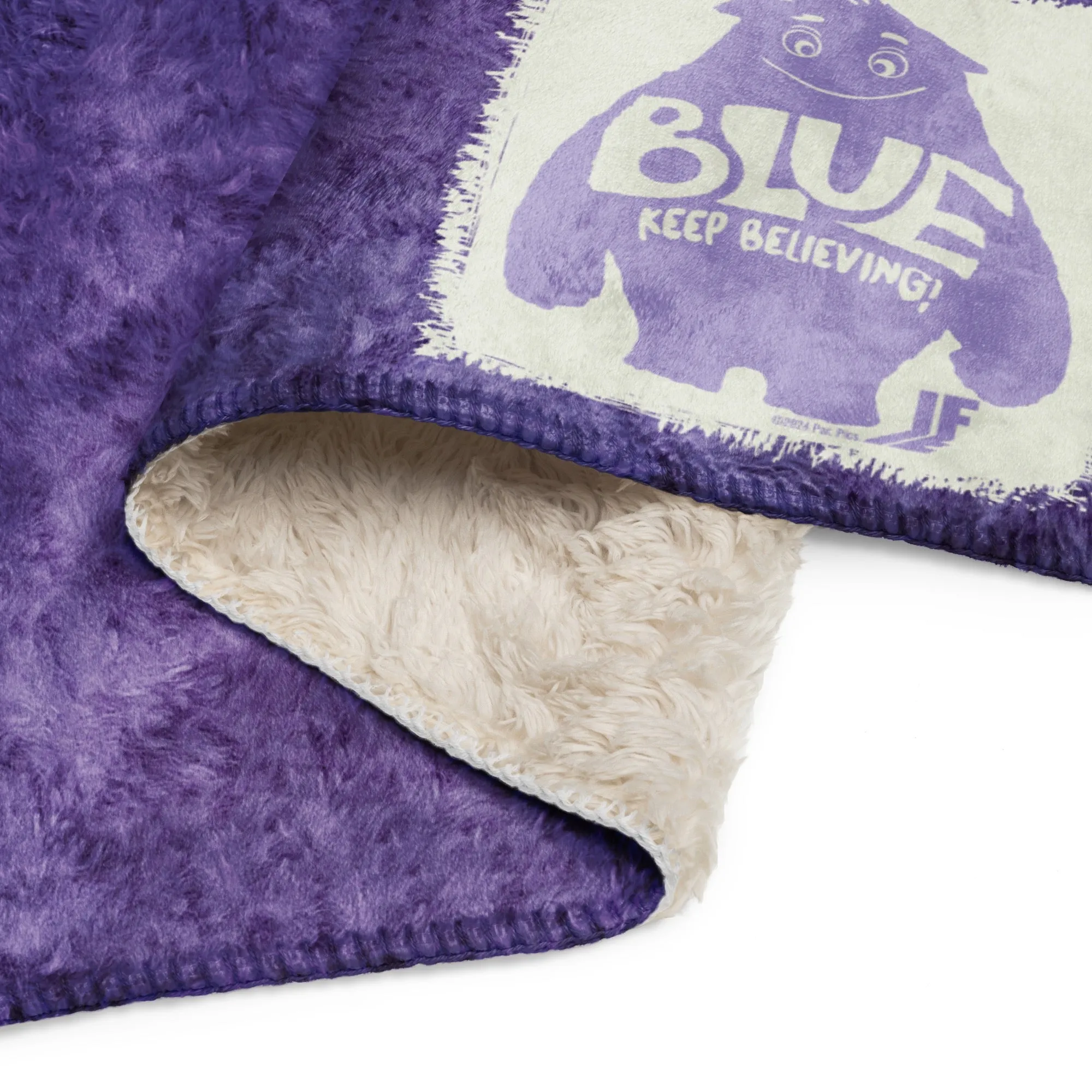 IF Blue Keep Believing Sherpa Blanket