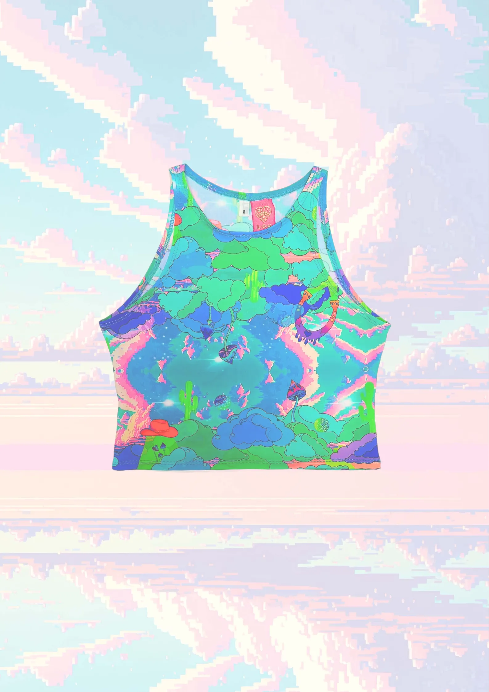 Intergalactic Rodeo Sleeveless Crop Top