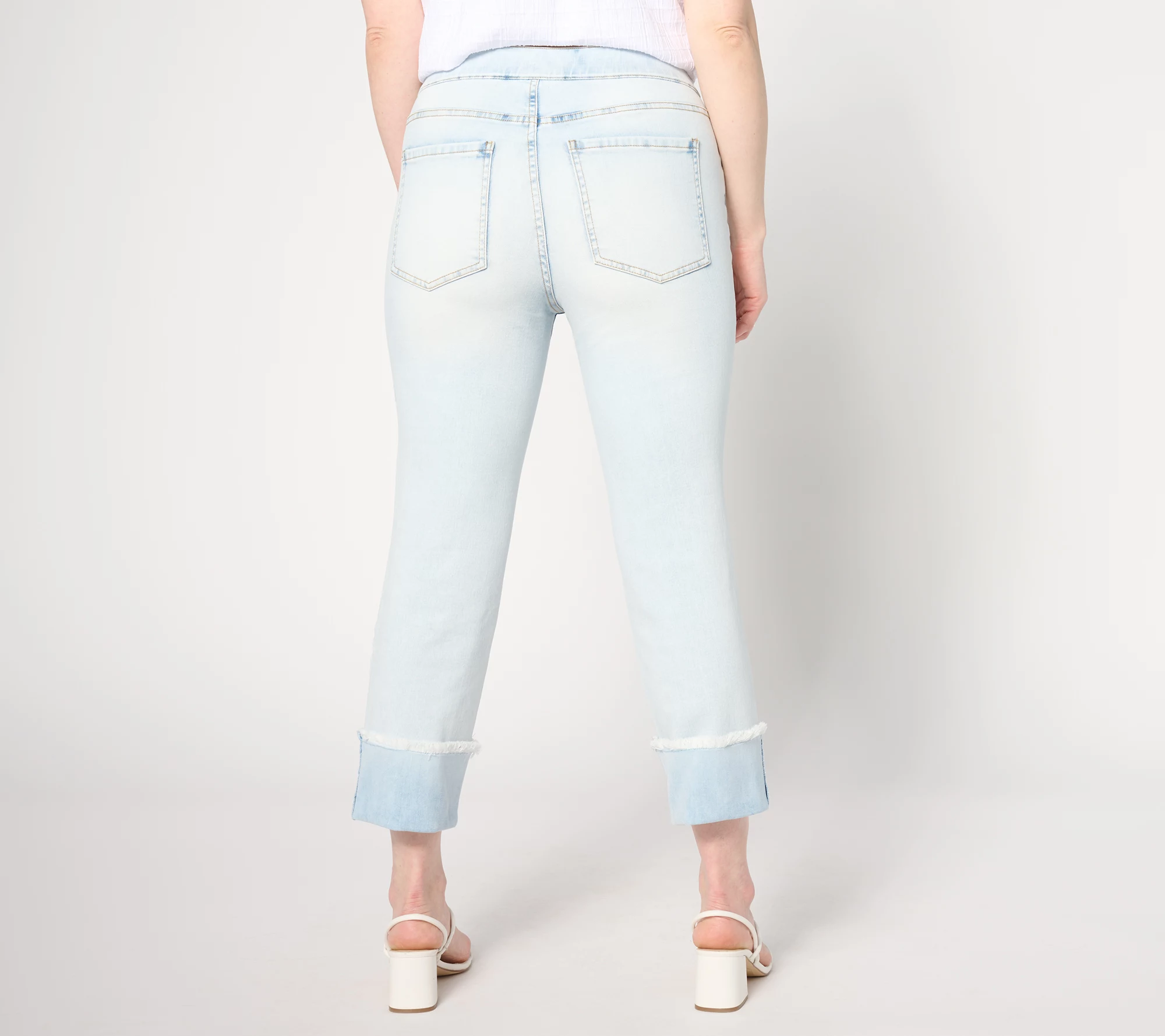 Isaac Mizrahi Live! Regular True Denim Crop Straight-Leg Jeans w/ Cuff