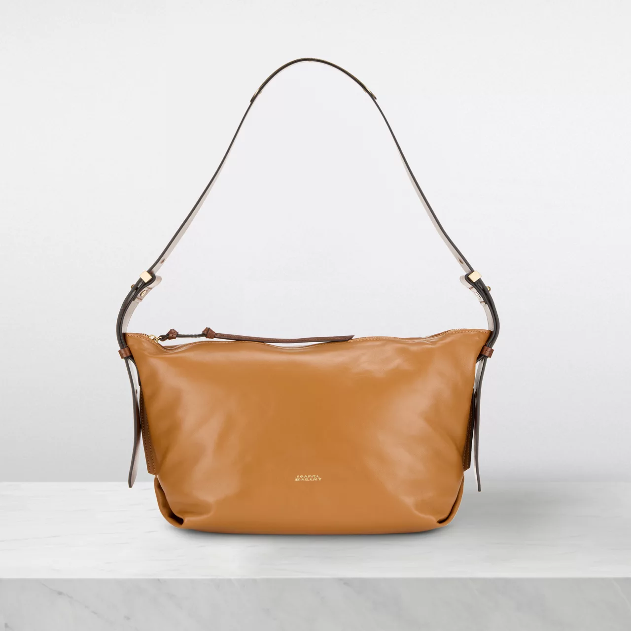 ISABEL MARANT Leyden Leather Shoulder Bag - Cognac