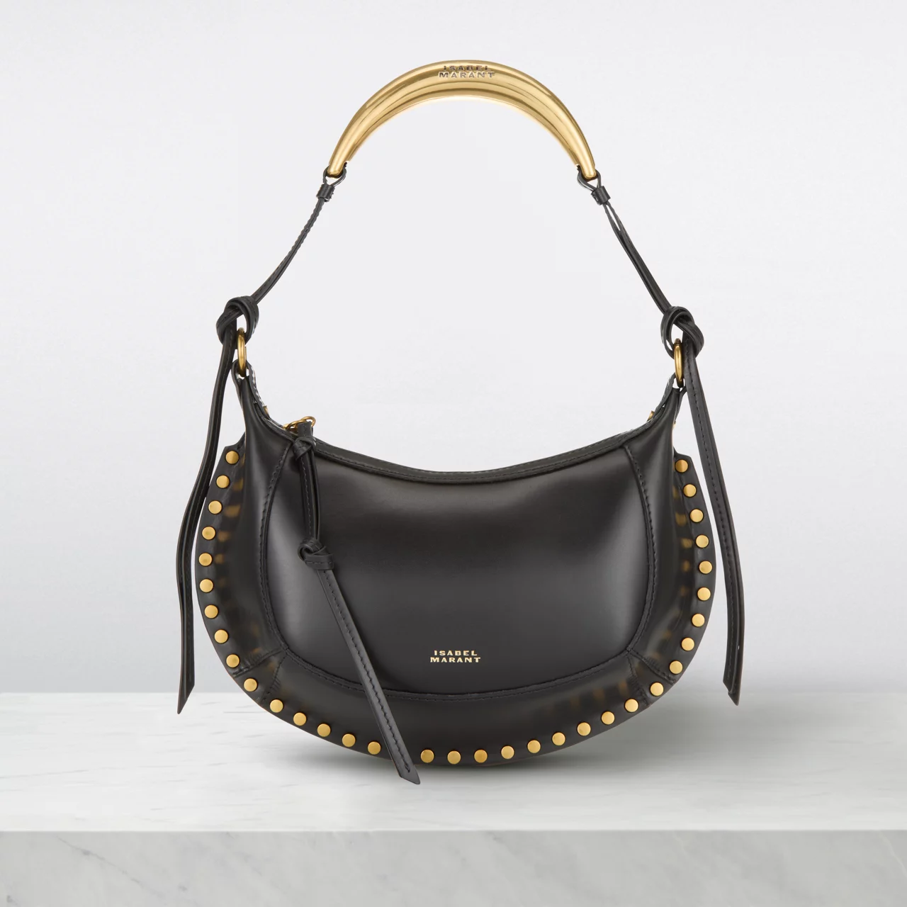 ISABEL MARANT Oskan Moon Shoulder Bag - BlackGold