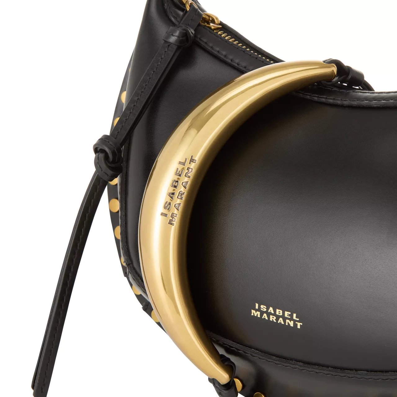 ISABEL MARANT Oskan Moon Shoulder Bag - BlackGold