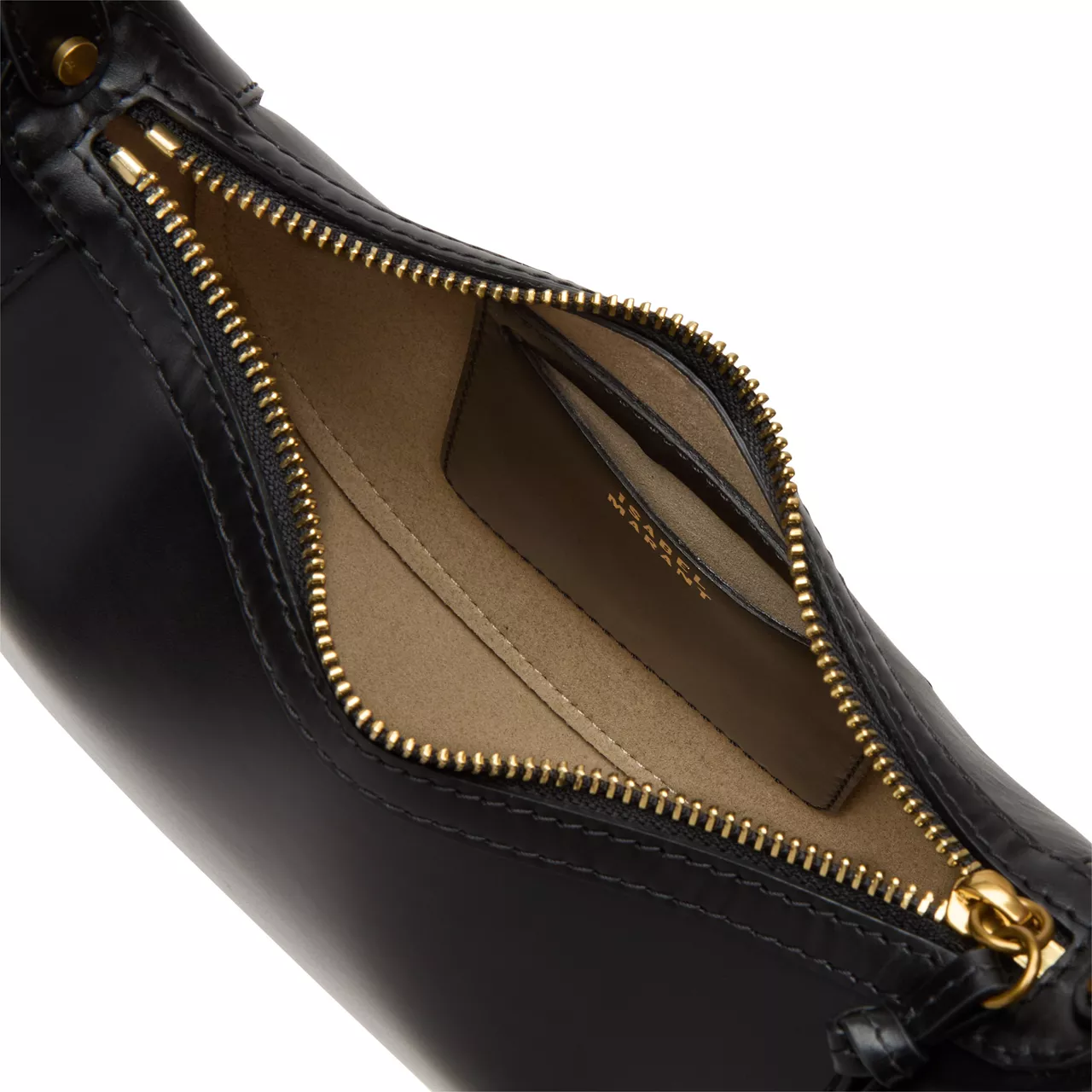 ISABEL MARANT Oskan Moon Shoulder Bag - BlackGold