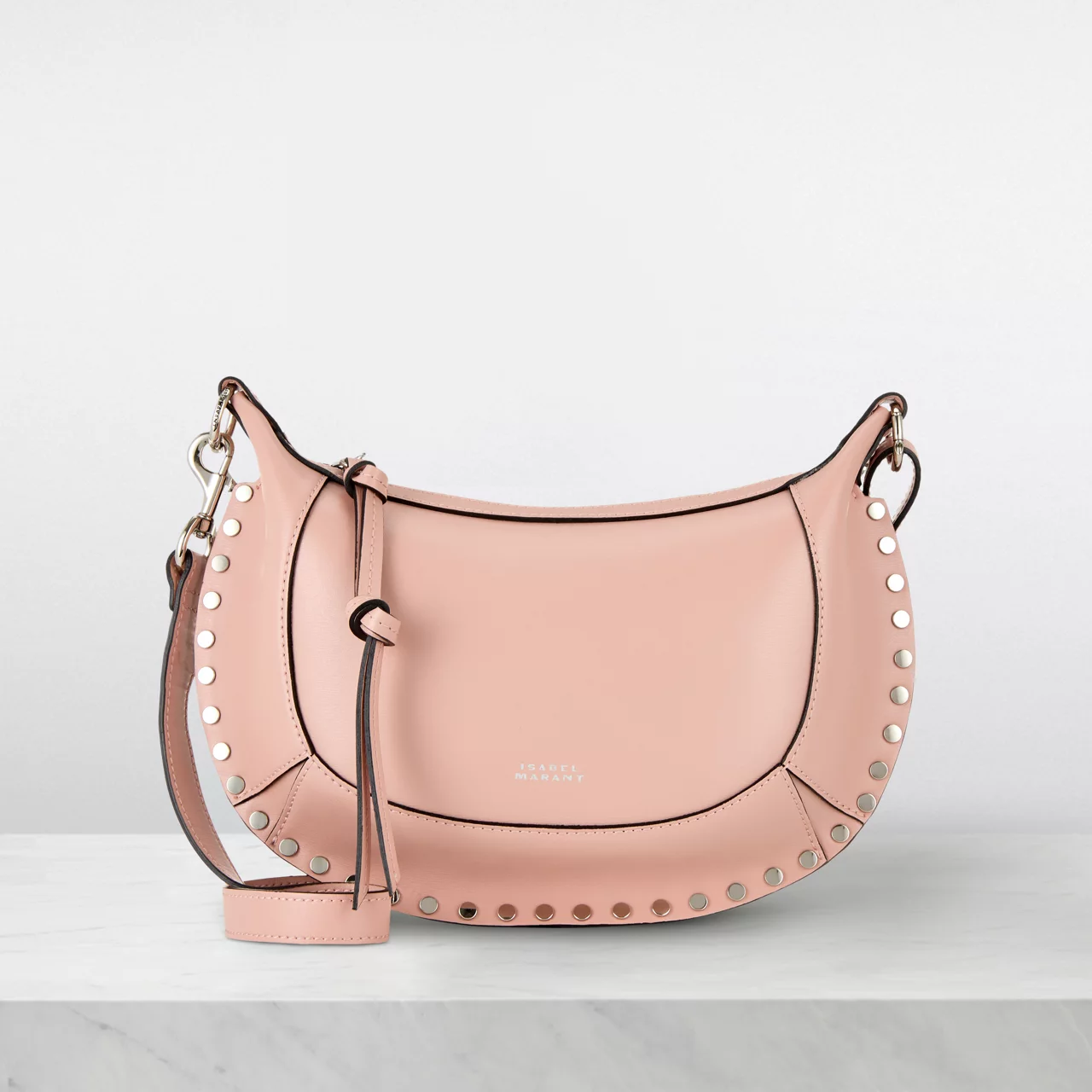 ISABEL MARANT Oskan Moon Shoulder Bag - Nude