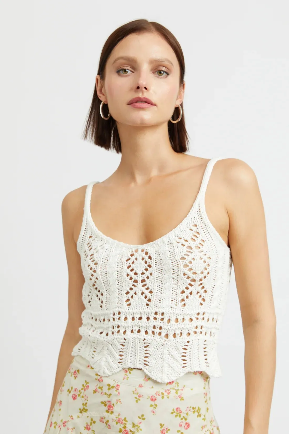 Ivory Crochet Tank