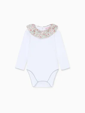 Ivory Floral Tula Baby Girl Body Vest