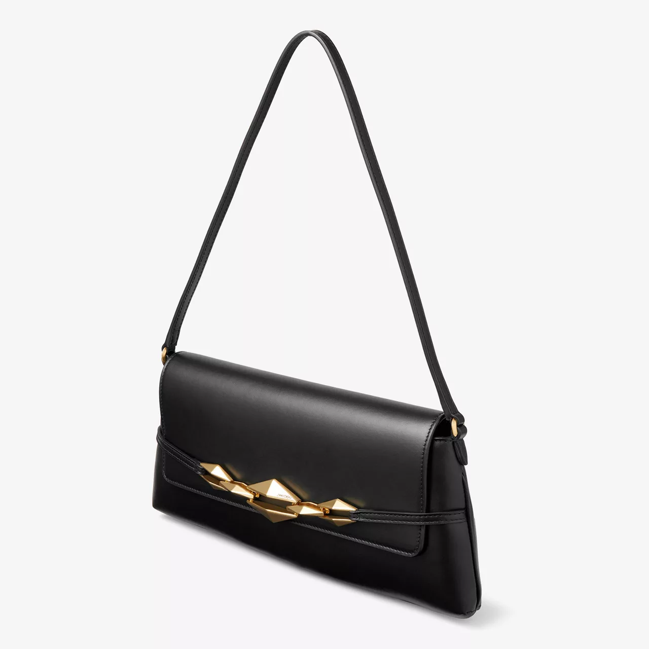 JIMMY CHOO Diamond East-West Shoulder Bag - BLACKGOLD