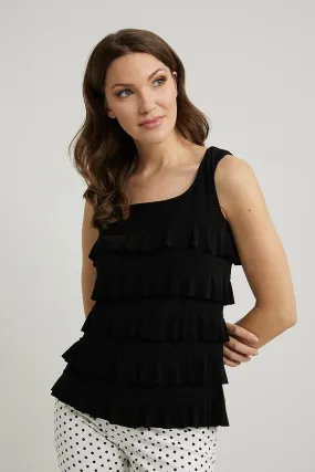 Joseph Ribkoff Ruffle Sleeveless Top