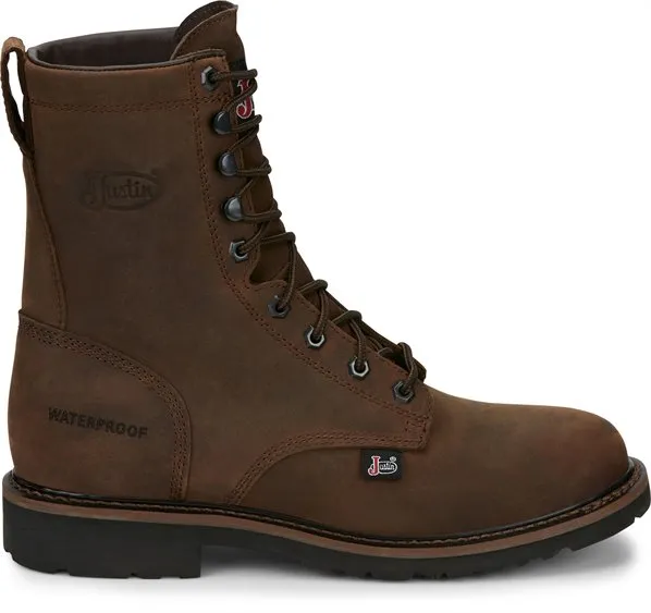 Justin Drywall 8 Waterproof Lace-Up Work Boot