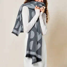 Katie Loxton Heart Printed Blanket Scarf