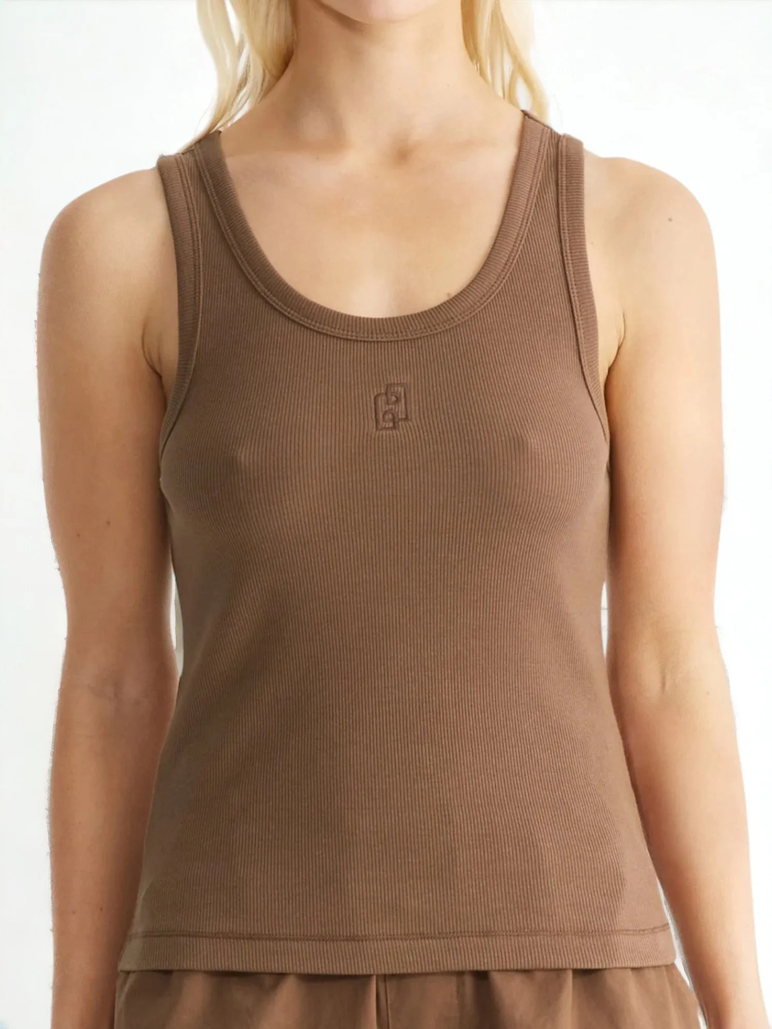 Kendall Monogram Tank | Cocoa