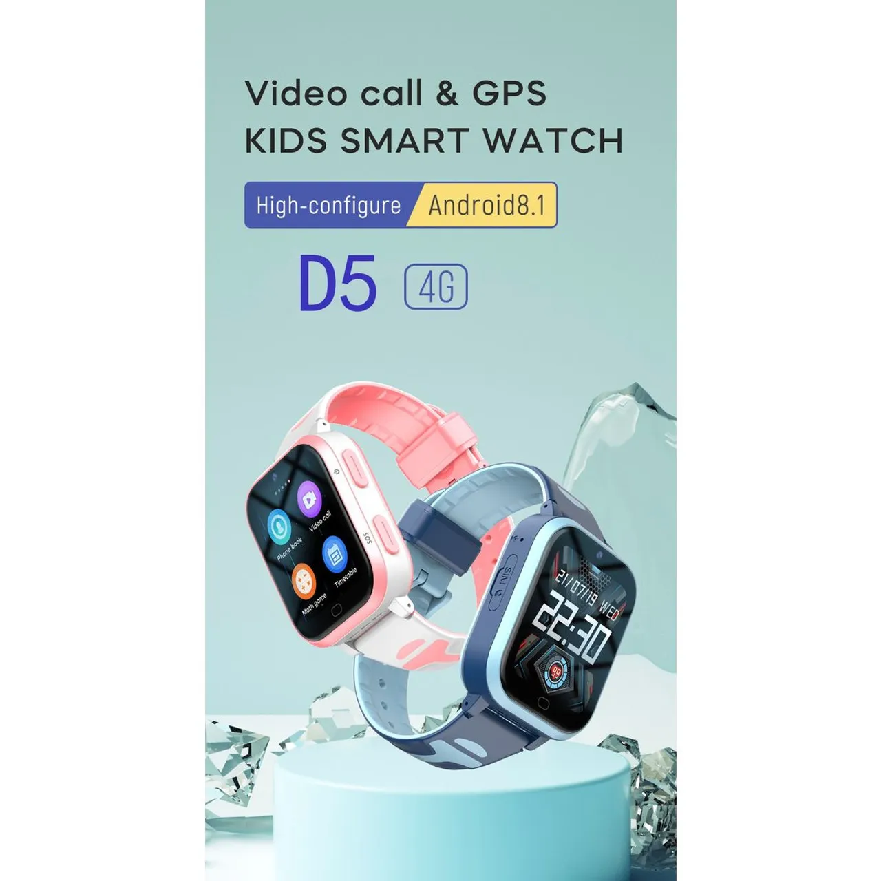 Kids smart watch 1.69 HD Screen, vedio call, Safety Calls, Camera, GPS,SOS,WHATSAPP,TIKTOK,FACEBOOK, Step Tracker，boys and girls