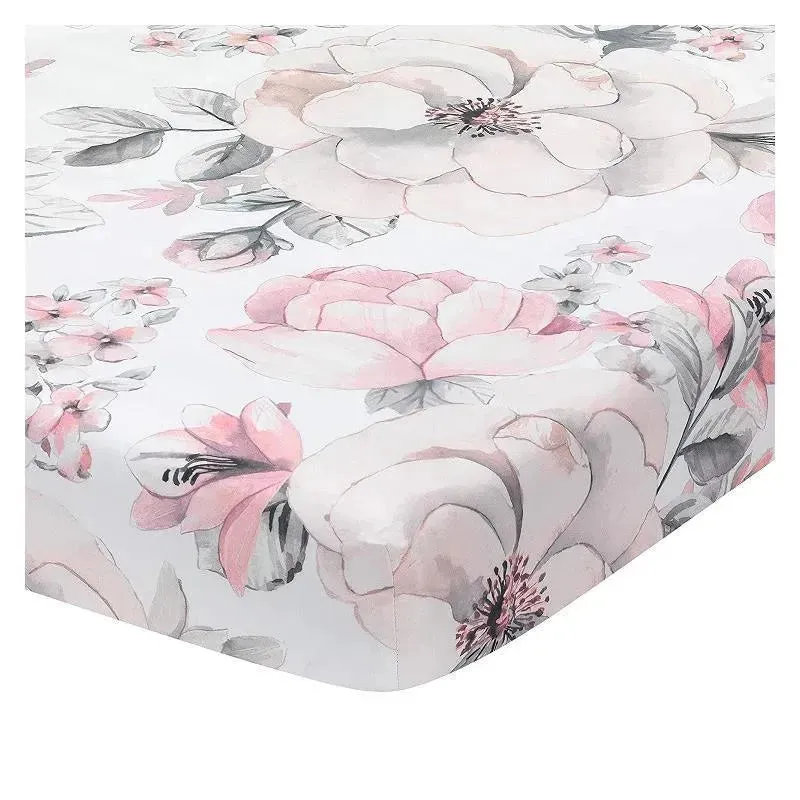 Lambs & Ivy Floral Baby Crib Fitted Sheet