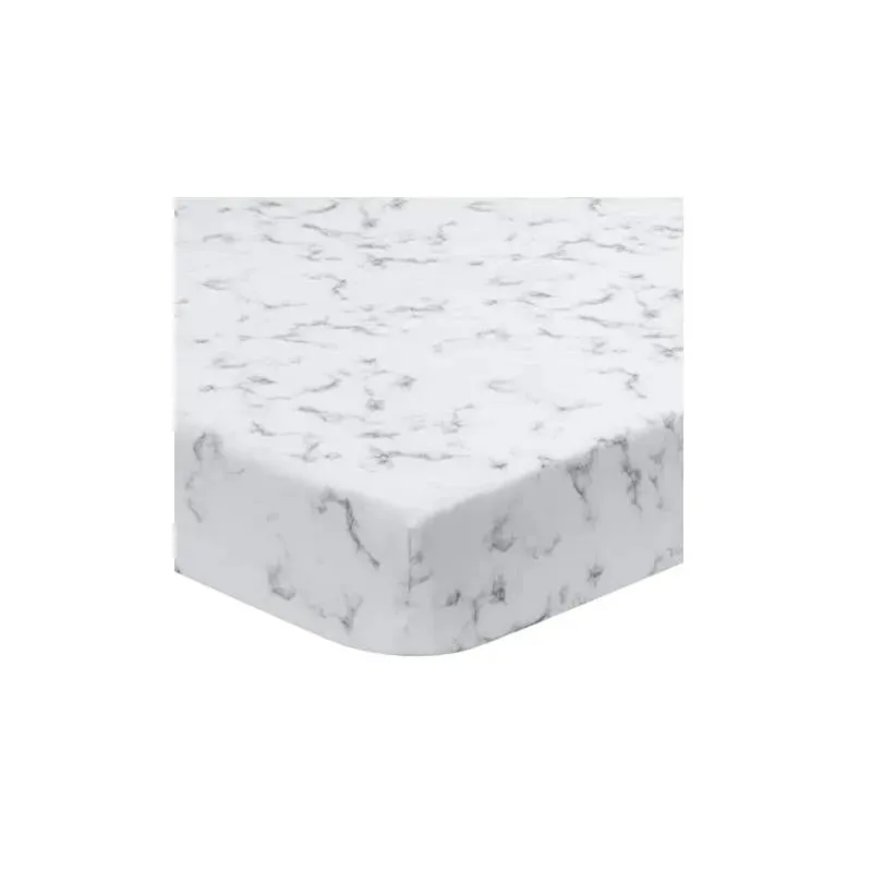 Lambs & Ivy Gray Marble Baby Crib Fitted Sheet