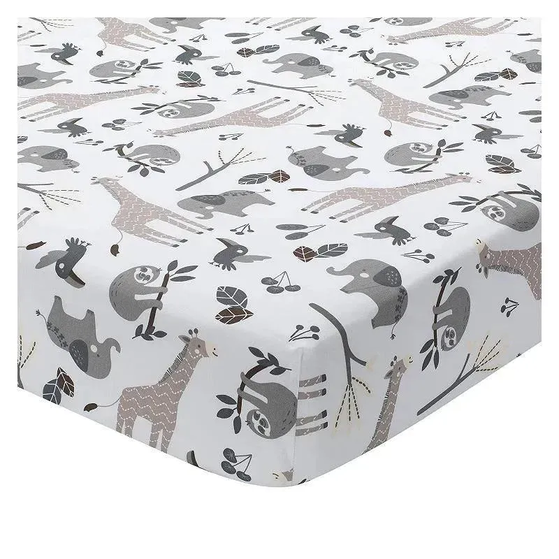 Lambs & Ivy Jungle Baby Crib Fitted Sheet