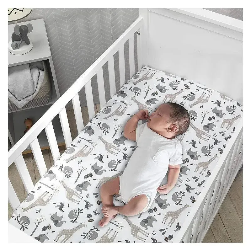 Lambs & Ivy Jungle Baby Crib Fitted Sheet