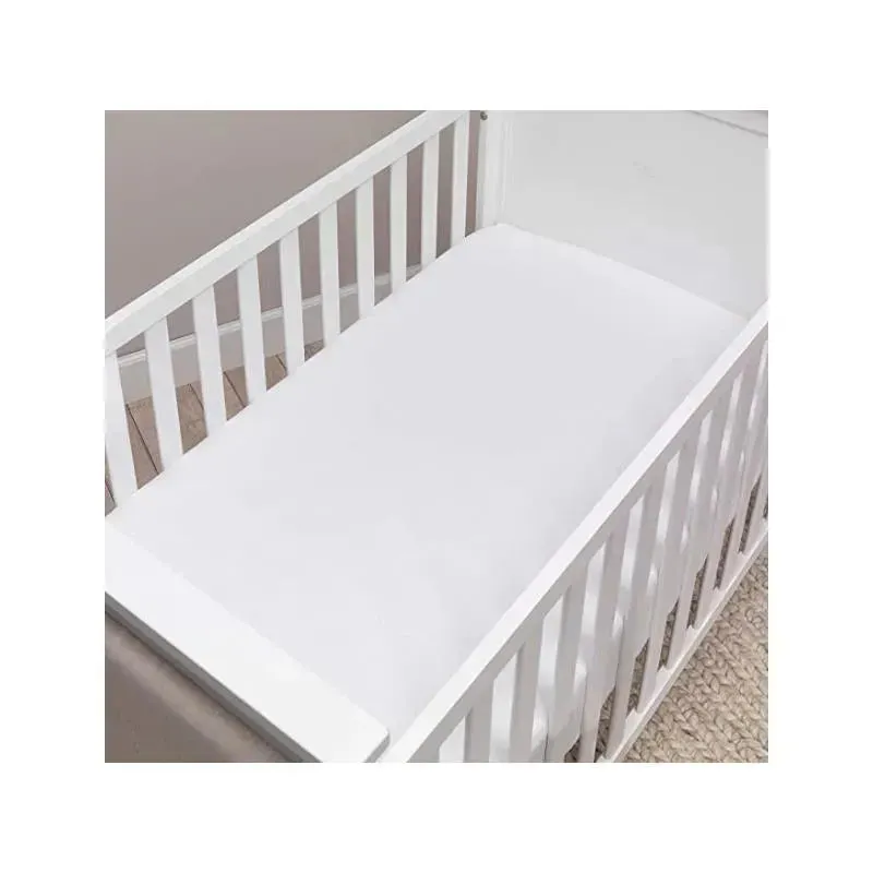 Lambs & Ivy White Baby Crib Fitted Sheet