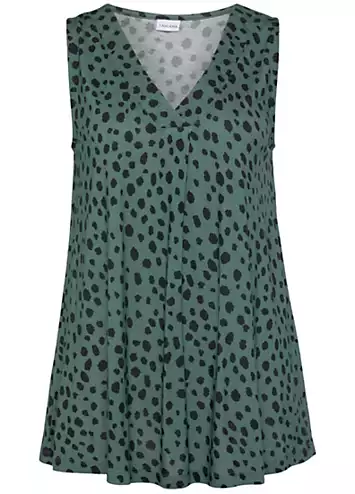 LASCANA Sleeveless V-Neck Print Top | Grattan