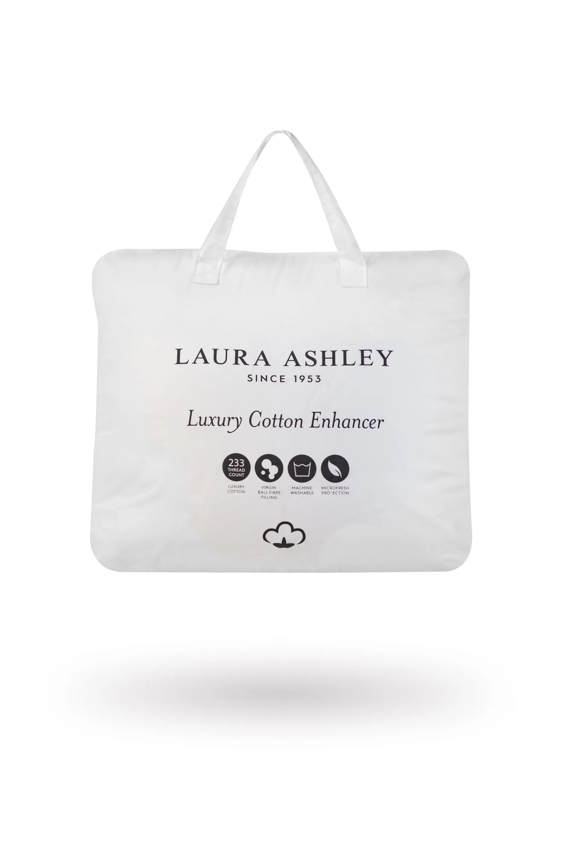 Laura Ashley White Luxury Cotton Mattress Topper