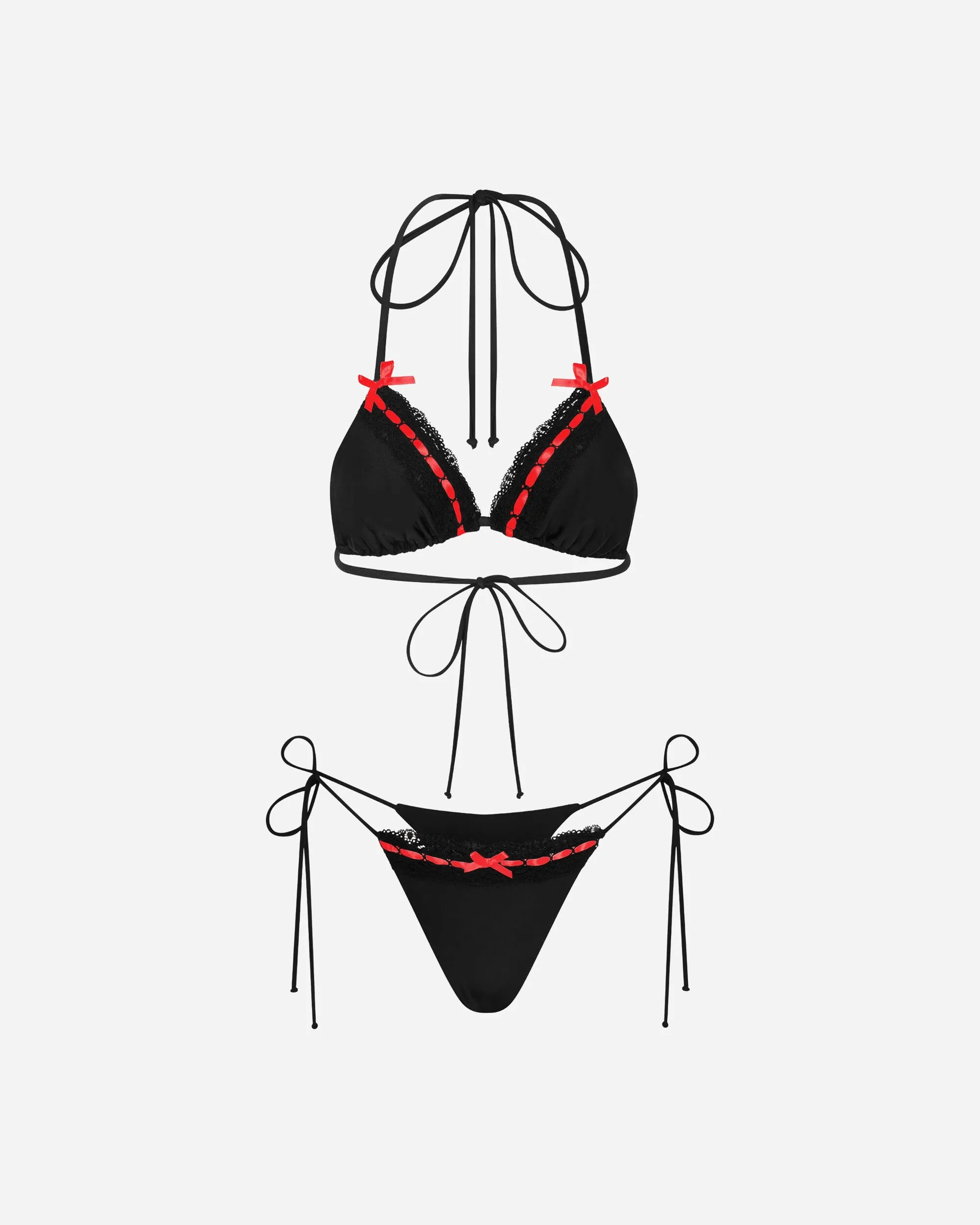 Lingerie Bikini Black / Red