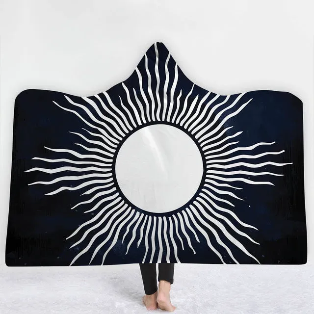 Mandala Sun Hooded Blanket