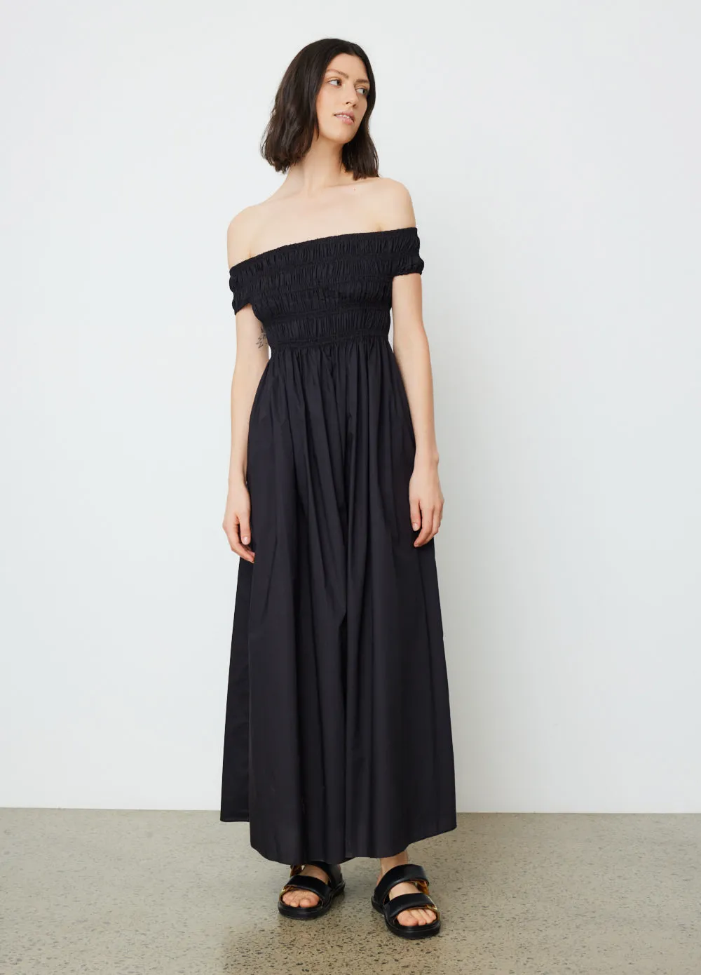 Matteau -  Shirred Off Shoulder Dress - Dress