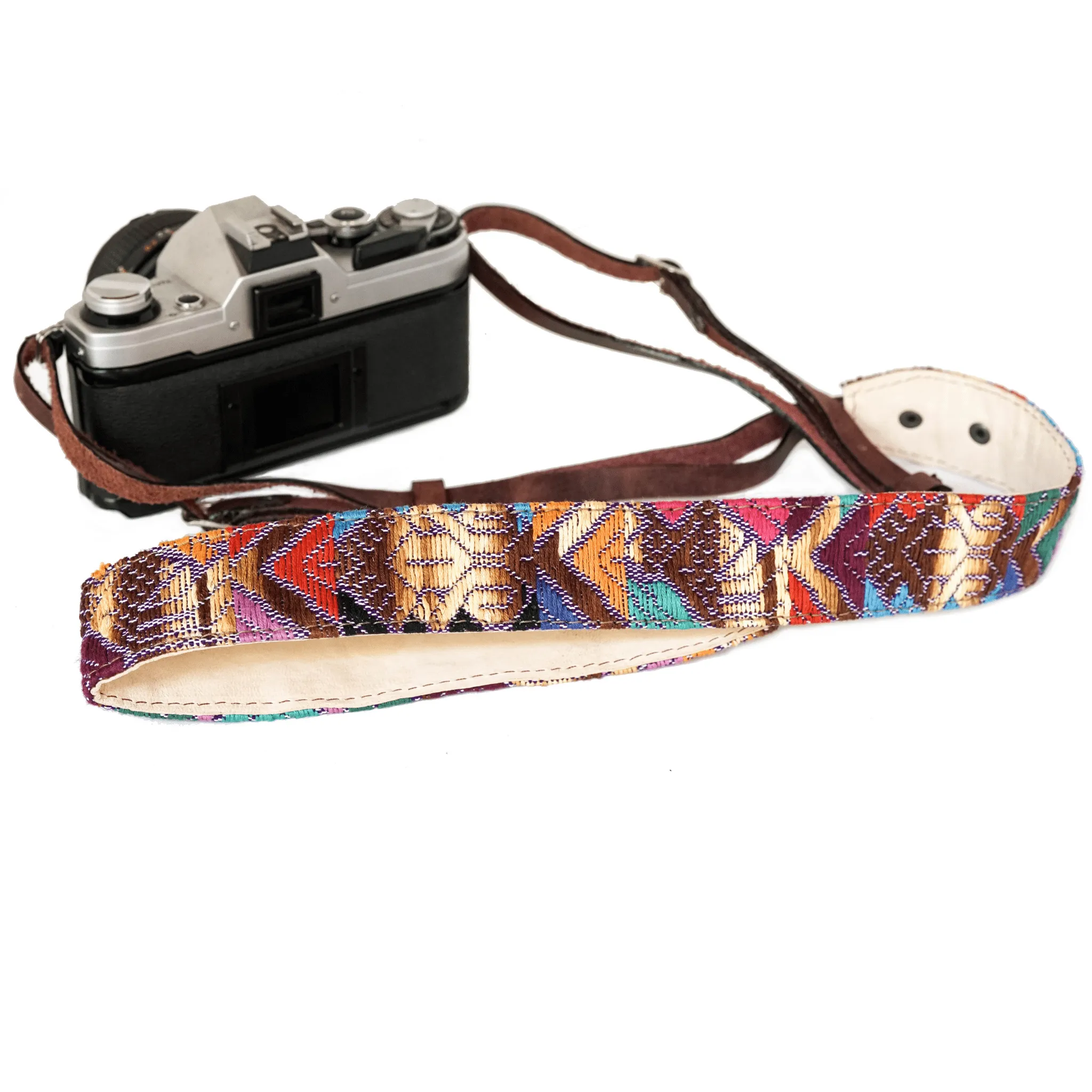 Mayan Fabric Leather Camera Strap