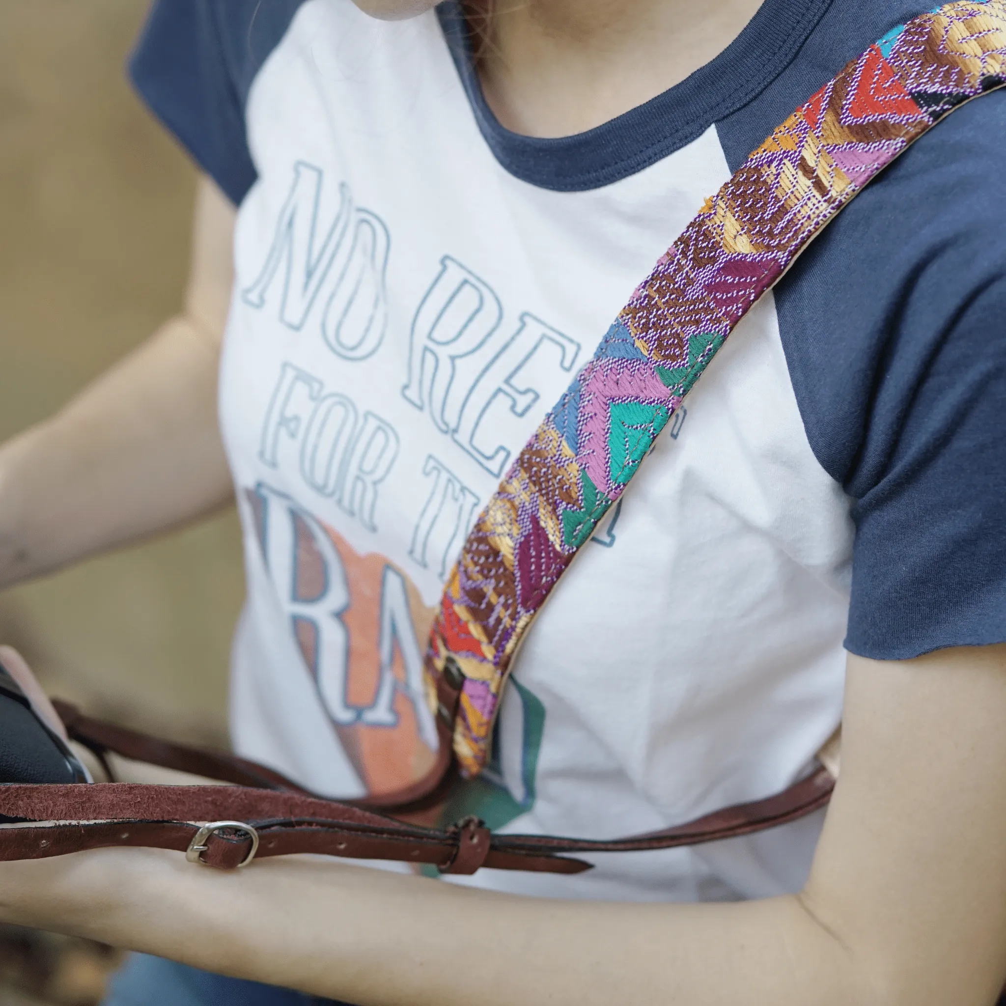 Mayan Fabric Leather Camera Strap