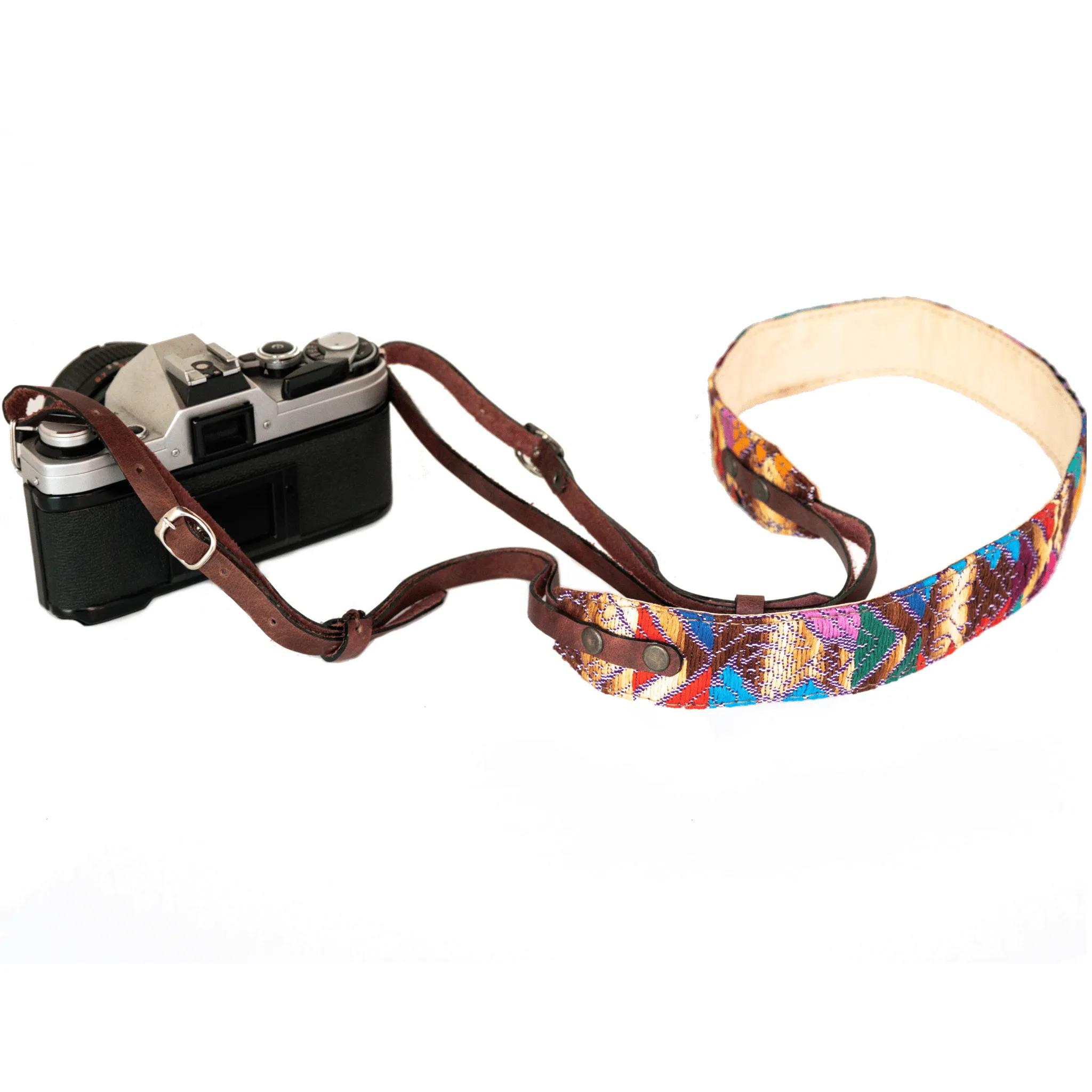 Mayan Fabric Leather Camera Strap