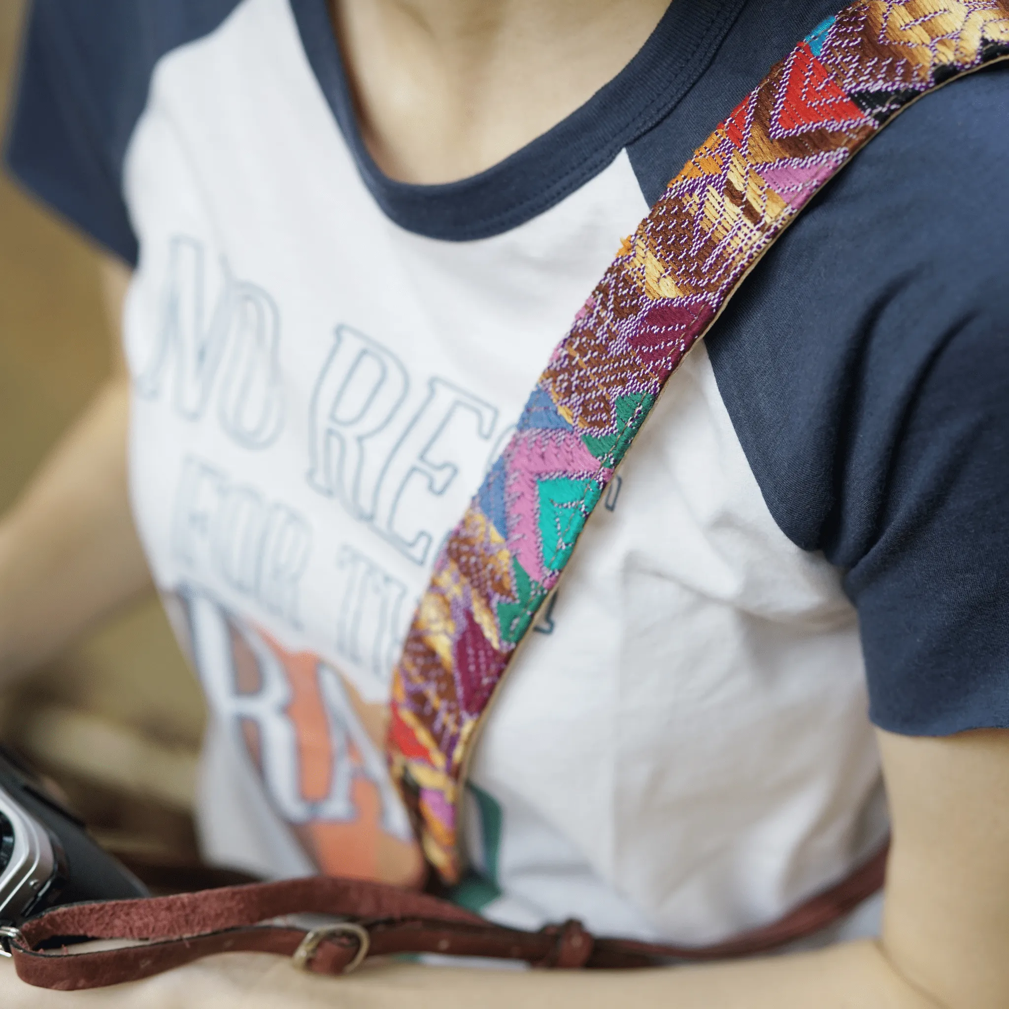 Mayan Fabric Leather Camera Strap