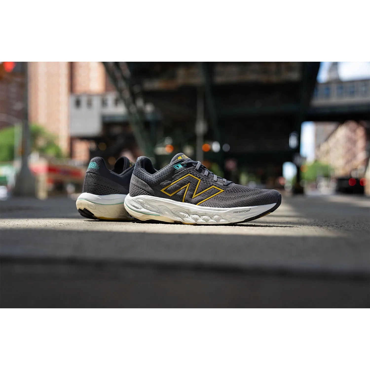 Men's New Balance Fresh Foam X M860A14 Magnet/Ginger Lemon/Cyber Jade Mesh