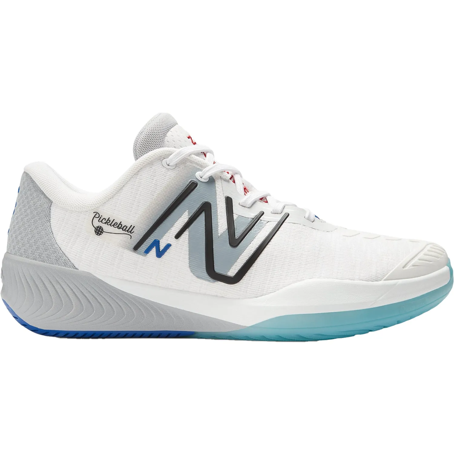 Men's New Balance FuelCell MCH996PB White/Grey/Team Royal - Pickleball/Court Mesh