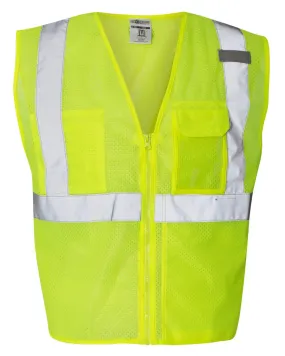 ML Kishigo 1532-1533 Men Clear ID Vest with Zipper Closure