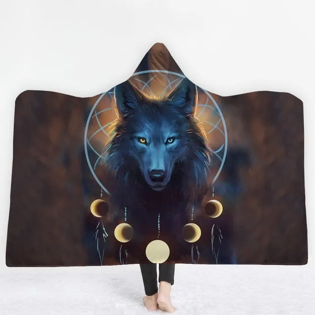 Moon Eclipse Hooded Blanket