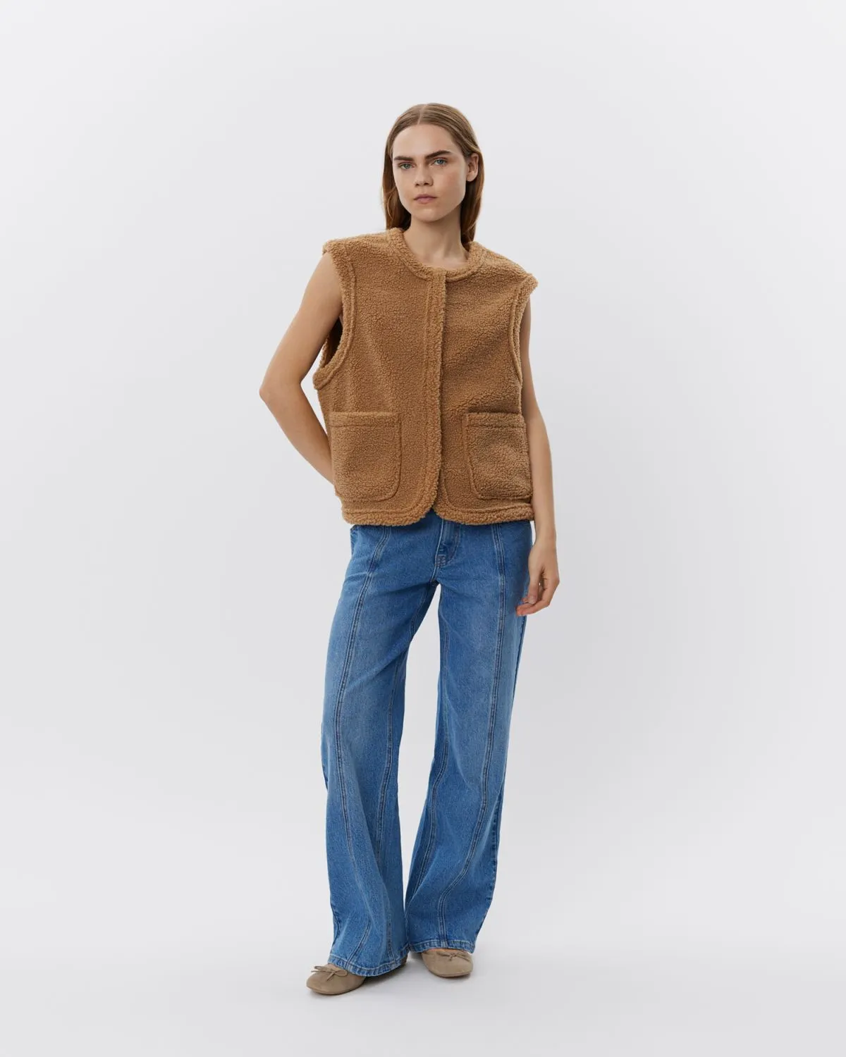 MORGANSW VEST - Camel