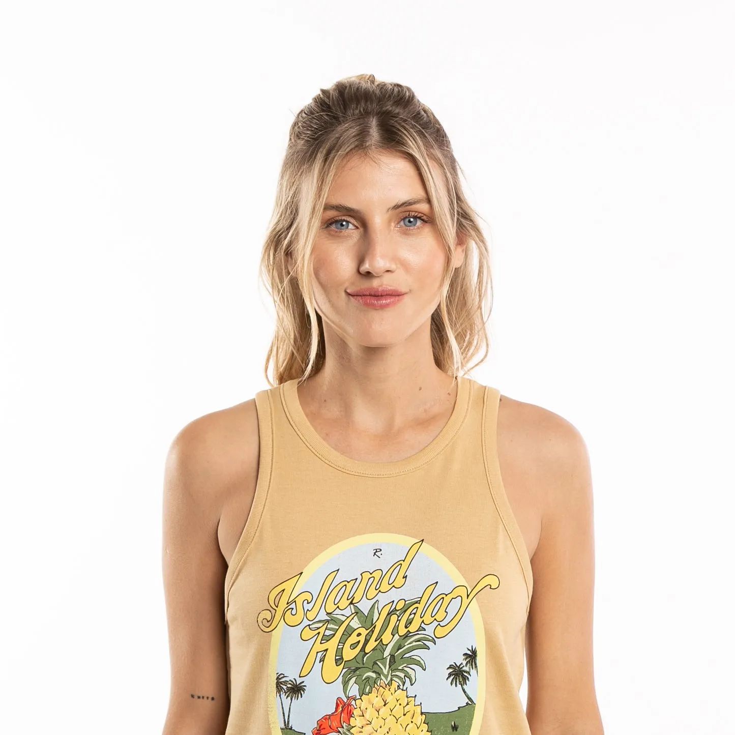 Musculosa Rusty Island Holiday Classic Tank Ld Camel